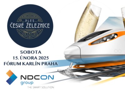 NDCON Group je oficiálním partnerem plesu ČESKÉ ŽELEZNICE 2025